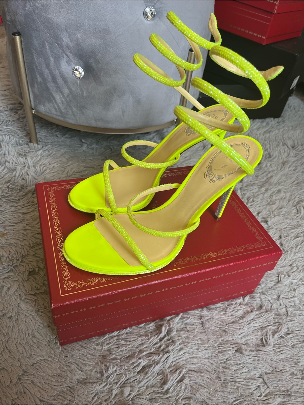Rene Caovilla Spiral Heels Brand New